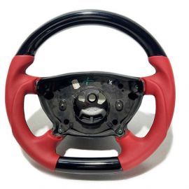 Mercedes W211/W463/W219 G-Wagon Steering Wheel – Piano Black Carbon Red Leather buy in USA