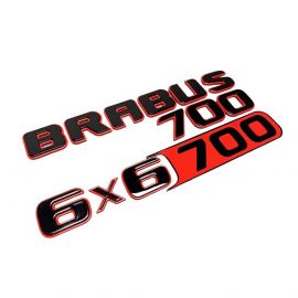 Metallic Brabus 700 6×6 Style Red with Black Emblems Badges Set for Mercedes-Benz W463 6×6 buy in USA