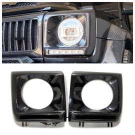 Carbon Fiber Front Headlight Covers (2 pcs set) for Mercedes Benz W463 G-Wagon buy in USA