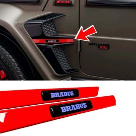 Red Fender Insert LED Blue Emblem Brabus Style Badge for Mercedes G-Wagon W463A buy in USA