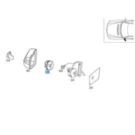 Original Mercedes-Benz Motor Antrieb Aussenspiegel links E-Klasse W210 buy in USA