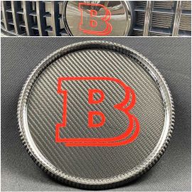 Mercedes-Benz W463A/W464 G-Class G-Wagon G63/G500 Front Grille Carbon Fiber Gloss Brabus Style Badge Red Sign buy in USA