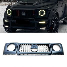 Carbon Fiber Front Grille Headlight Covers Set for Mercedes Benz G-Wagon G-Class W463A W464 G63 G55 buy in USA