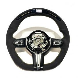 BMW F15/F30 M-Style Steering Wheel Alcantara Flat Bottom with LEDs buy in USA