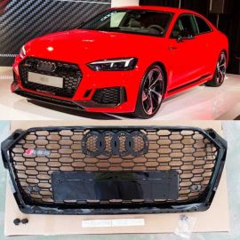 RS5 Black Quattro Front Bumper Radiator Grille for Audi A5 (2016-2018) buy in USA