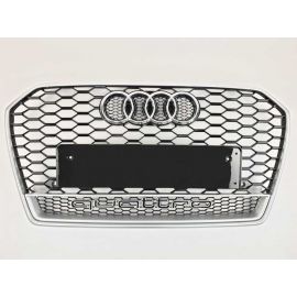 RS6 Front Bumper Radiator Grille Chrome Quattro for Audi A6 C7 (2015-2018) buy in USA