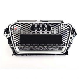 Audi RS3 Quattro Front Bumper Radiator Grille for Audi A3 2013-2016 (Black with Gray Border) buy in USA