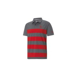 Mens golf polo shirt, gray / melange / red, B66450417 buy in USA