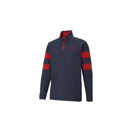 Mens golf sweater, navy / red, B66450437 buy in USA