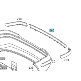 A1708850021 9999 Original Mercedes-Benz Stoßstange Mittelteil hinten unlackiert SLK BR170 buy in USA