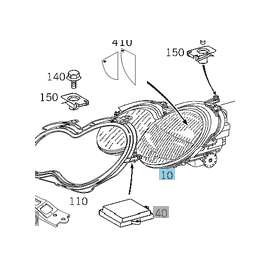 Original Mercedes-Benz Scheinwerfer Set links + rechts Halogen H7 CLK BR209 Rechtsverkehr buy in USA