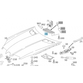 A1718800485 Original Mercedes-Benz Haubengitter Gitter Motorhaube rechts SLK BR171 buy in USA