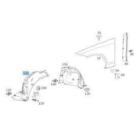 A2186900164 Original Mercedes-Benz Radlaufschale Radlaufabdeckung vorne rechts CLS 218 buy in USA