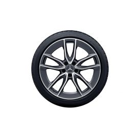 AMG 5-twin-spoke wheel, 48.3 cm (19-inch), high-sheen, C-Class, 225/40 R19/, black, A20540107017X23 buy in USA