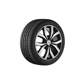 5-twin-spoke wheel, 45.7 cm (18-inch), high-sheen, CLA/ B-Class/ A-Class, 225/40 R18/, matt black, A24640121027X36 buy in USA