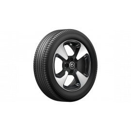 4-spoke alloy wheel, 38.1 cm (15-inch), high-sheen, smart, 185/60 R15/, black, A4534015801 buy in USA