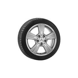 5-twin-spoke wheel, 40.6 cm (16 inch), B-Class/ A-Class, 195/55 R16/, titanium silver, B66474491 buy in USA