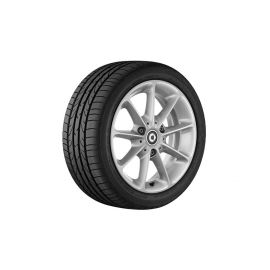 9-spoke alloy wheel, 38.1 cm (15 inch), smart, 155/60 R15/, titanium silver, A4514010202CA4L buy in USA