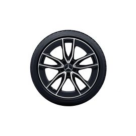 AMG 5-twin-spoke wheel, 48.3 cm (19-inch), high-sheen, C-Class, 255/35 R19/, black, A20540108017X23 buy in USA