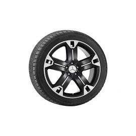 5-spoke wheel, Recheo, 50.8 cm (20-inch), high-sheen, GL-GLS/ M-GLE-Class, 275/50 R20/, black, B66474570 buy in USA