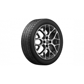 10-spoke alloy wheel, 40.6 cm (16-inch), high-sheen, smart, 185/50 R16/, black, A4534016601 buy in USA