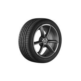 6-spoke alloy wheel, 38.1 cm (15-inch), smart, 175/55 R15/, satin silver matt, A45140131027X33 buy in USA