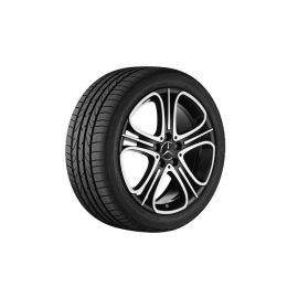 5-tri-spoke wheel, 45.7 cm (18-inch), high-sheen, CLA/ B-Class/ A-Class, 225/40 R18/, black, A24640122027X23 buy in USA