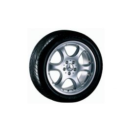 6-hole wheel, Albireo, 45.7 cm (18 inch), multi-piece, S-Class/ CL, 245/45 R18/, sterling silver, B66471451 buy in USA