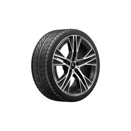 5-twin-spoke wheel, Aero, 55.9 cm (22 inch), high-sheen, EQS, 275/40 R22/, black, A29640109007X23 buy in USA