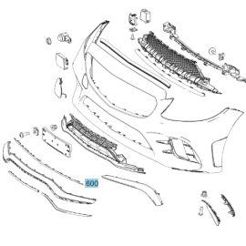 Original Mercedes-Benz Stoßfänger-Zierleiste vorne A2058853001 buy in USA