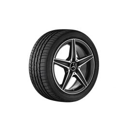 AMG 5-spoke wheel, black, Michelin, Pilot Alpin 5 MO1, 225/45 R18 95V XL, winter, Q440141512830 buy in USA