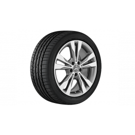 5-twin-spoke wheel gray Himalaya gloss turned, Michelin, Pilot Alpin PA4 MO, 225/45 R18 95V XL, Winter, Q440141512050G12020 buy in USA