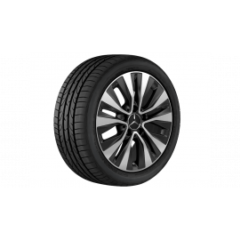 5-twin-spoke wheel, Aero, black matt, polished, Michelin, Alpin 5 MO, 205/60 R16 92H, winter, Q440141512570G12021 buy in USA