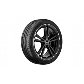 5-Doppelspeichen-Rad Schwarz Felgenhorn Glanzgedreht Schwarz, Bridgestone, Blizzak LM001 MOE, 225/45 R18 91H, Winter, Q4405419102600J2022 buy in USA