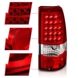 ANZO 1999-2007 Chevrolet Silverado 1500 LED Taillights Red/Clear buy in USA