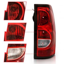 ANZO 2004-2007 Chevy Silverado Taillight Red/Clear Lens w/Black Trim (OE Replacement) buy in USA