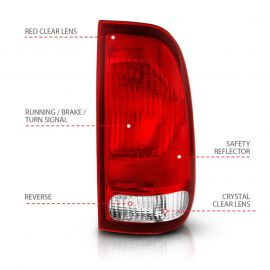 ANZO 1997-2003 Ford F-150 Taillight Red/Clear Lens (OE Replacement) buy in USA