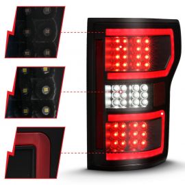 ANZO 18-19 Ford F-150 LED Taillight Black Housing Clear Lens Red Light Bar W/Sequential buy in USA