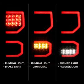 ANZO 2007-2013 Toyota Tundra LED Taillights Plank Style Black w/Clear Lens buy in USA