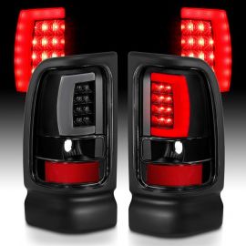 ANZO 1994-2001 Dodge Ram 1500 LED Taillights Plank Style Black w/Clear Lens buy in USA