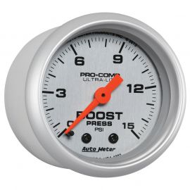 Autometer Ultra-Lite 52mm 0-15 PSI Mechanical Boost Gauge buy in USA