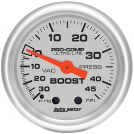 Autometer Ultra-Lite 52mm 30 IN HG/45 PSI Mechanical Boost/Vacuum Gauge buy in USA