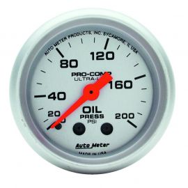 Autometer Ultra-Lite 52mm 0-200 PSI Mechanical Oil Pressure Gauge buy in USA