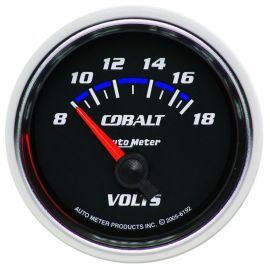 Autometer Cobalt 52mm 8-18 Volts Short Sweep Electric Voltmeter Gauge buy in USA