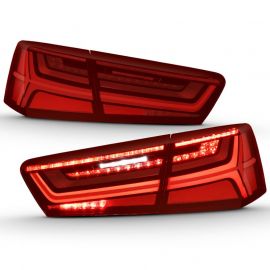 ANZO 2012-2018 Audi A6 LED Taillight Black Housing Red/Clear Lens 4 pcs (Sequential Signal) buy in USA