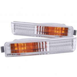 ANZO 1990-1991 Honda Accord Euro Parking Lights Chrome w/ Amber Reflector buy in USA