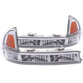 ANZO 1997-2004 Dodge Dakota Euro Parking Lights Chrome w/ Amber Reflector buy in USA