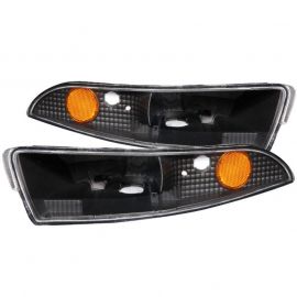 ANZO 1993-2002 Chevrolet Camaro Euro Parking Lights Black w/ Amber Reflector buy in USA