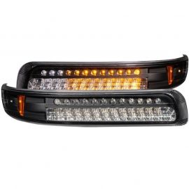 ANZO 1999-2002 Chevrolet Silverado 1500 LED Parking Lights Black w/ Amber Reflector buy in USA