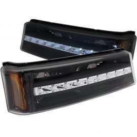 ANZO 2003-2006 Chevrolet Silverado 1500 LED Parking Lights Black w/ Amber Reflector buy in USA